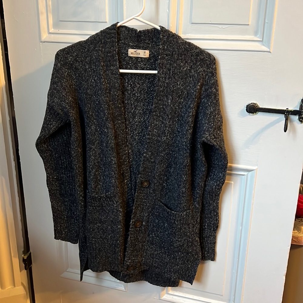 comfy grey cardigan